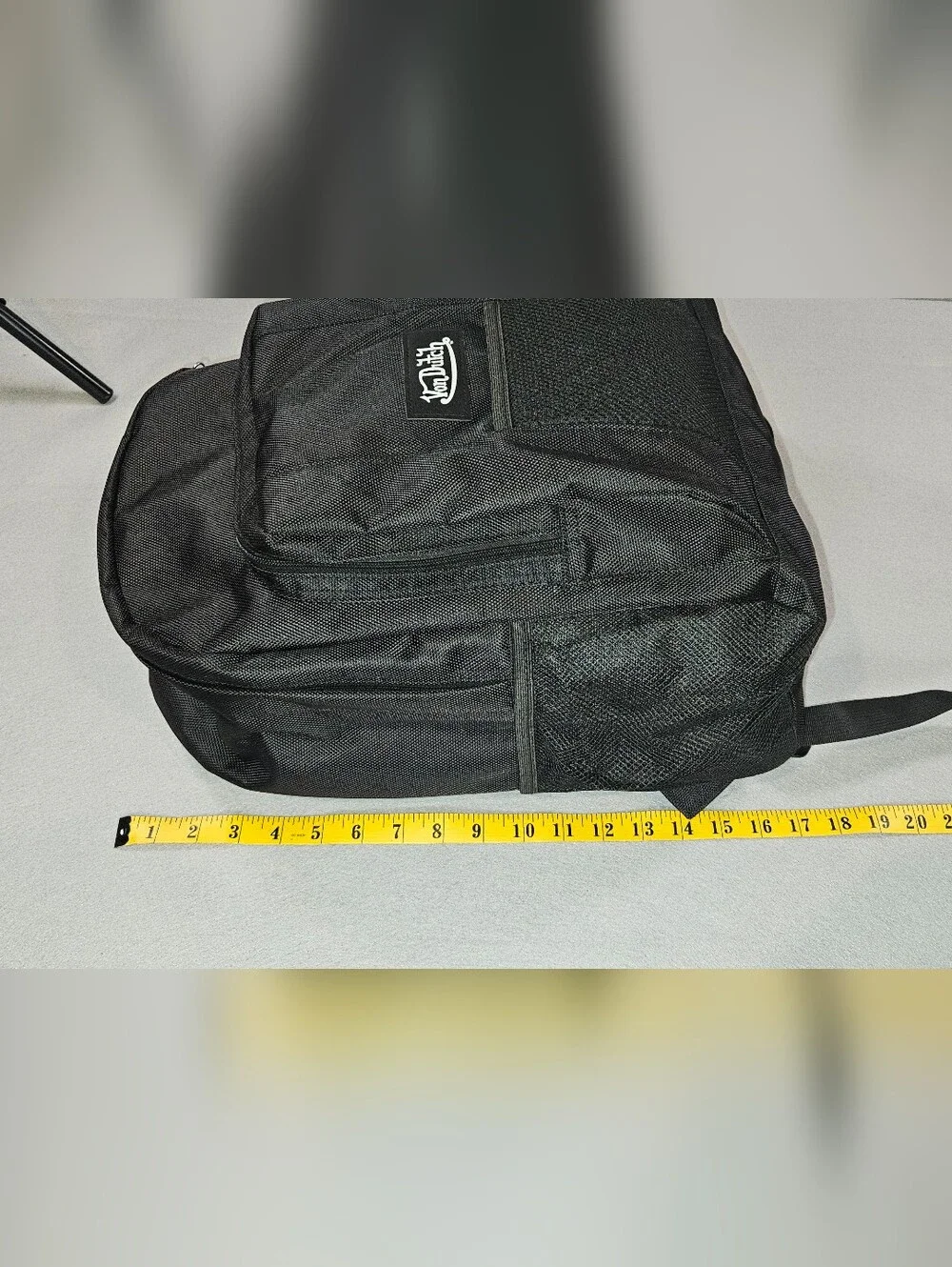 NWOT Von Dutch black 17” canvas backpack with laptop storage
